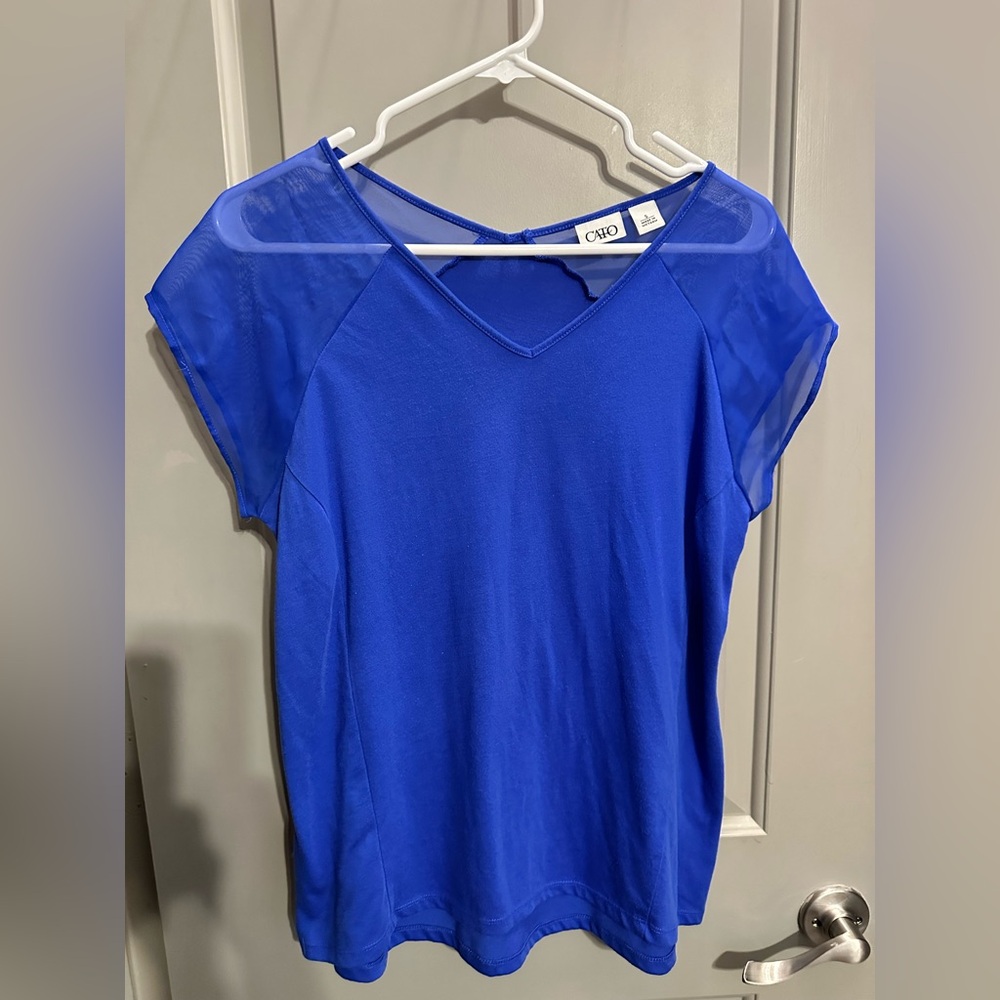 Cato Size S Royal Blue V-neck pullover EUC